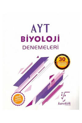 Karekök Yayınları AYT Biyoloji 30 Çözümlü Deneme - 1