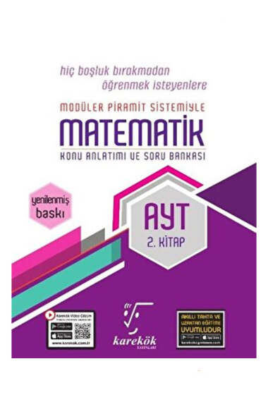 Karekök Yayınları 2024 AYT Matematik Konu Anlatımlı Soru Bankası 2.Kitap - 1