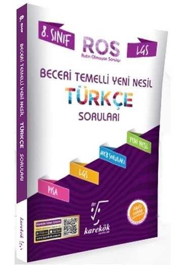 Karekök Yayınları 8. Sınıf LGS Türkçe ROS Beceri Temelli Yeni Nesil Soru Bankası