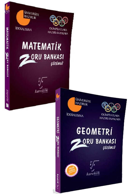 Karekök Yayınları Matematik ve Geometri Çözümlü Zoru Bankası Seti