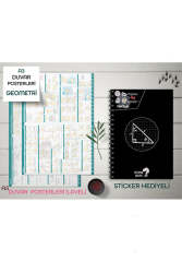 Kime Note TYT Kareli Geometri Okul Defteri Konu Anlatımlı 2 Büyük Poster ve 96 Sticker Hediye (9-10-11-12.Sınıfa Uygun) - Kime Note Yayınları