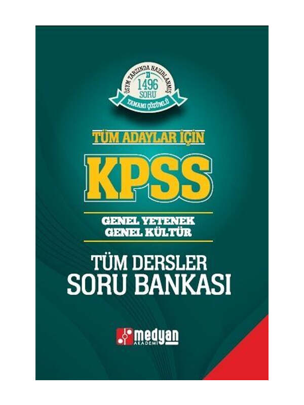 Medyan Yayınları KPSS Tüm Dersler Soru Bankası