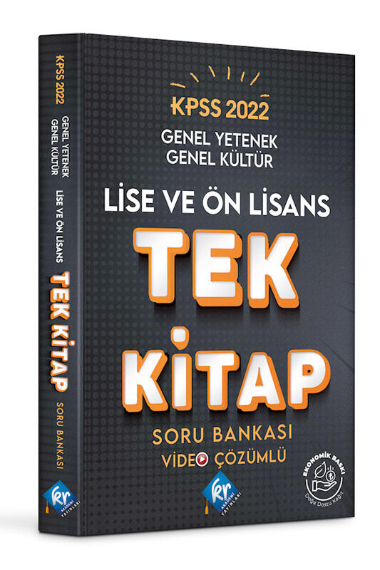 KR Akademi 2022 KPSS Lise Ön Lisans Genel Yetenek Genel Kültür Tek Kitap Soru Bankası