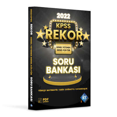 KR Akademi Yayınları 2022 KPSS Genel Yetenek Genel Kültür Tüm Dersler Rekor Soru Bankası - 1