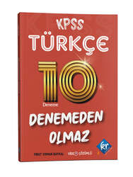 KR Akademi - KR Akademi 2022 KPSS Türkçe Denemeden Olmaz 10 Deneme Video Çözümlü