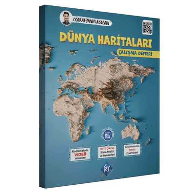KR Akademi Yayınları Coğrafyanın Kodları Dünya Haritaları Çalışma Defteri - 1