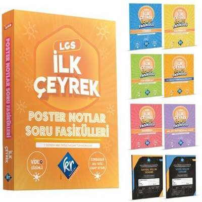 KR Akademi 8. Sınıf LGS İlk Çeyrek Poster Notlar Soru Fasikülleri - 1