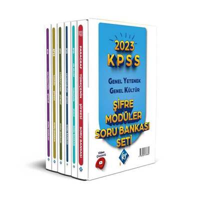KR Akademi Yayınları 2023 KPSS Genel Yetenek Genel Kültür Şifre Modüler Soru Bankası Seti Video Çözümlü - 1