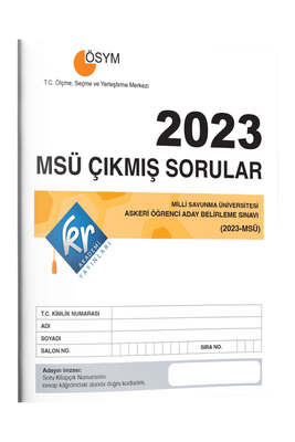 KR Akademi Yayınları 2023 MSÜ Çıkmış Sorular Tıpkı Basım Kitapçığı - 1