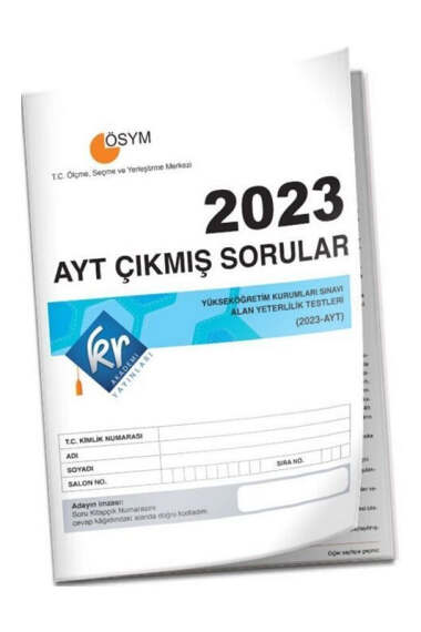 KR Akademi Yayınları 2023 AYT Çıkmış Sorular Tıpkı Basım Kitapçığı - 1