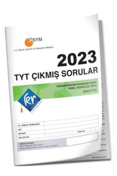 KR Akademi Yayınları 2023 TYT Çıkmış Sorular Tıpkı Basım Kitapçığı - 1