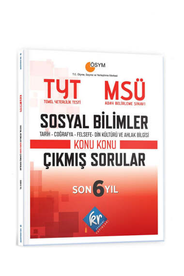 KR Akademi Yayınları 2024 TYT - MSÜ Sosyal Bilimler Son 6 Yıl Konu Konu Çıkmış Sorular - 1