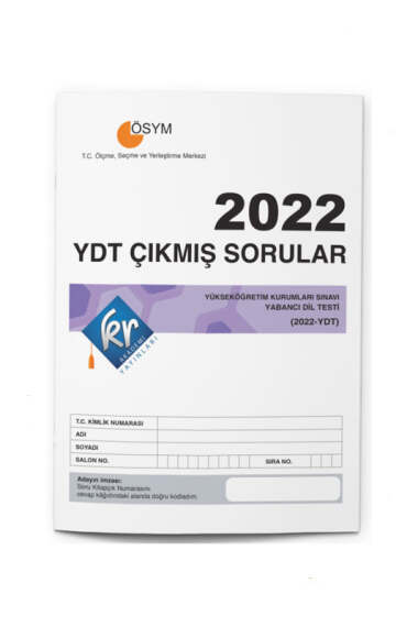 KR Akademi Yayınları 2022 YDT Çıkmış Sorular Tıpkı Basım Kitapçığı - 1