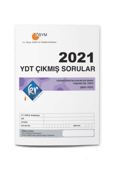 KR Akademi Yayınları 2021 YDT Çıkmış Sorular Tıpkı Basım Kitapçığı - 1