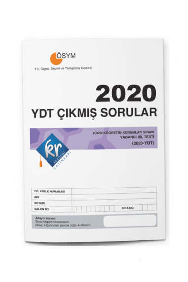 KR Akademi Yayınları 2020 YDT Çıkmış Sorular Tıpkı Basım Kitapçığı - 1