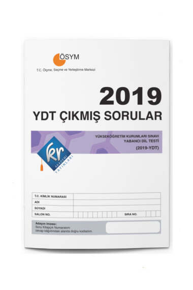 KR Akademi Yayınları 2019 YDT Çıkmış Sorular Tıpkı Basım Kitapçığı - 1