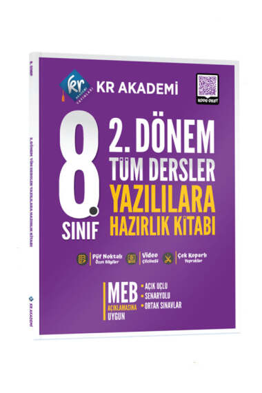 KR Akademi Yayınları 2024 8. Sınıf 2. Dönem Tüm Dersler Yazılılara Hazırlık Kitabı - 1