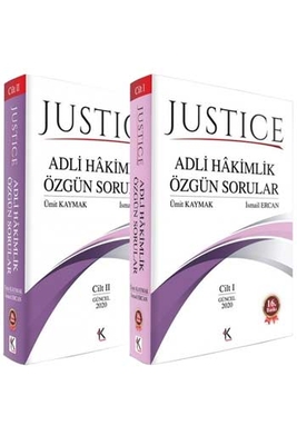 Kuram Kitap JUSTİCE Adli Hakimlik Özgün Sorular 2 Cilt Ağustos 2020 - 1