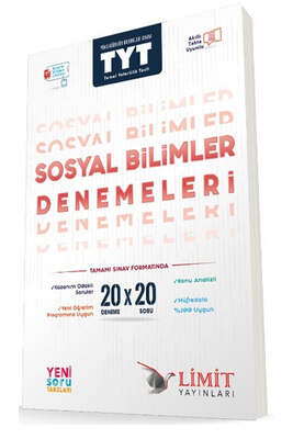 Limit Yayınları TYT Sosyal Bilimler 20x20 Denemeleri - 1