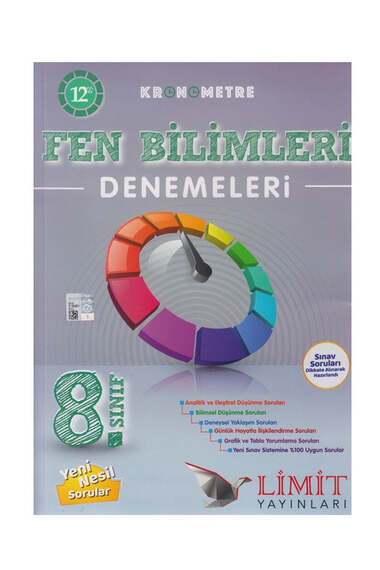 Limit Yayınları 8.Sınıf Fen Bilimleri Kronometre 12 Deneme - 1