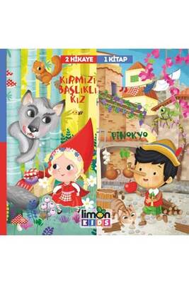 2 Hikaye 1 Kitap Kırmızı Başlıklı Kız Pinokyo LimonKIDS - 1