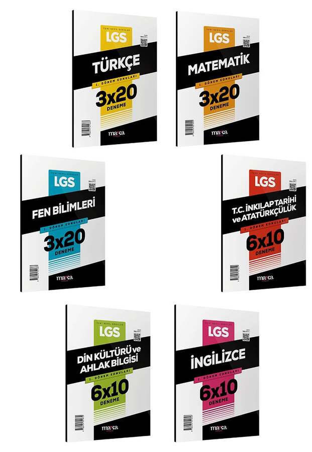Marka Yayınları 2023 LGS Tüm Dersler Deneme Seti (6 Kitap)