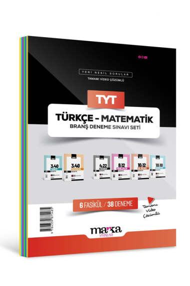 Marka Yayınları 2024 TYT Türkçe - Matematik Branş Deneme Sınavı Seti 6 Fasikül - 1