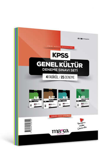 Marka Yayınları 2024 KPSS Genel Kültür Deneme Sınavı Seti 4 Fasikül - 1