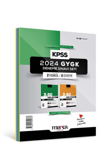 Marka Yayınları 2024 KPSS GK-GY Deneme Sınavı Seti 2 Fasikül - 1