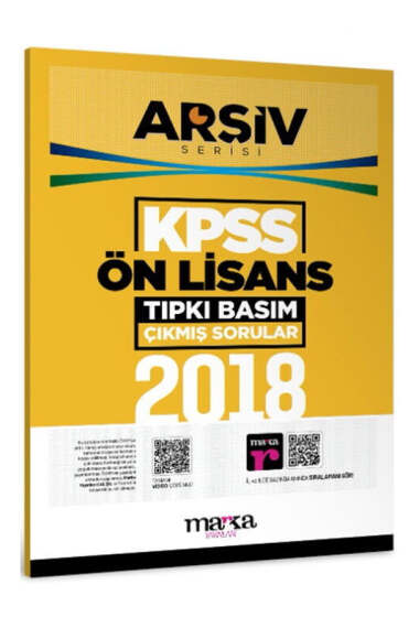 Marka Yayınları 2018 KPSS Arşiv Serisi Ön Lisans Tıpkı Basım Çıkmış Sorular - 1