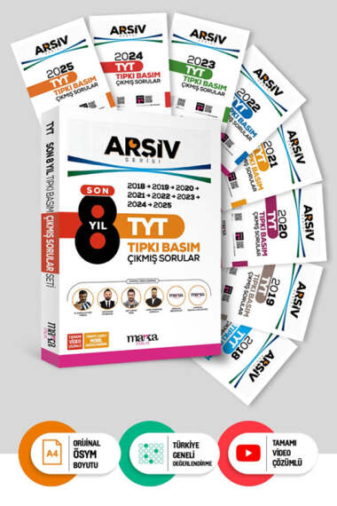 Marka Yayınları TYT Arşiv Serisi Son 8 Yıl Tıpkı Basım Fasikül Fasikül Çıkmış Sorular - 1