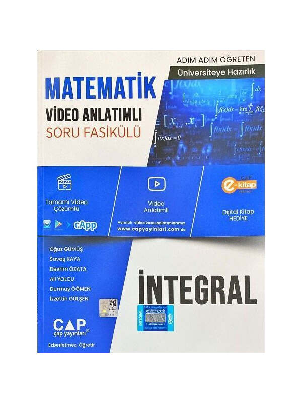 Çap Yayınları Matematik Fasikülleri İntegral Konu Anlatımlı Soru Bankası