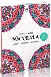 Mavi Kalem Yayınları - ​Işıltılı Renkler Büyükler İçin Boyama Kitabı Mandala MK Mavi Kalem Yayınları