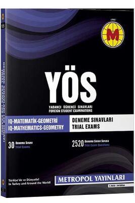 ​Metropol Yayınları YÖS IQ Matematik Geometri 30 Deneme Sınavı - 1