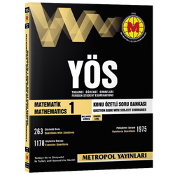 Metropol Yayınları - YÖS METEMATİK 1 KONU ÖZETLİ SORU BANKASI(BAŞLANGIÇ SEVİYESİ)