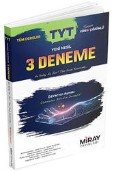Miray Yayınları TYT Tüm Dersler Yeni Nesil Video Çözümlü 3 Deneme - Miray Yayınları