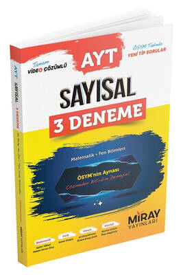 Miray Yayınları AYT Sayısal 3 Deneme Matematik Fen Bilimleri - 1