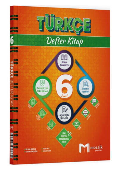 Mozaik Yayınları 6.Sınıf Türkçe Defter Kitap - 1