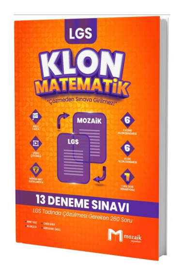 Mozaik Yayınları 8. Sınıf LGS Matematik Klon 13 Deneme - 1