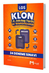 Mozaik Yayınları 8.Sınıf LGS T.C. İnkılap Tarihi ve Atatürkçülük Klon 24 Deneme - Mozaik Yayınları