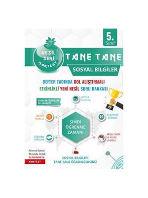 Nartest Yayınları 5. Sınıf Yeşil Tane Tane Sosyal Bilgiler Soru Bankası - 1