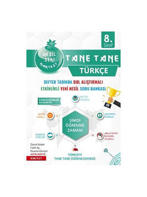 Nartest Yayınları 8. Sınıf Yeşil Tane Tane Türkçe Soru Bankası - 1