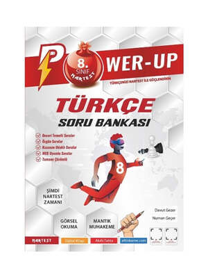 Nartest Yayınları 8. Sınıf Power-Up Türkçe Soru Bankası - 1