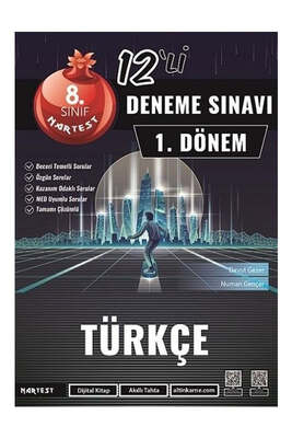 Nartest Yayınları 8. Sınıf Türkçe 1. Dönem Mod 12 Deneme - 1