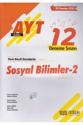Nitelik Yayınları AYT Sosyal Bilimler-2 Özel 12 Deneme Sınavı - 1