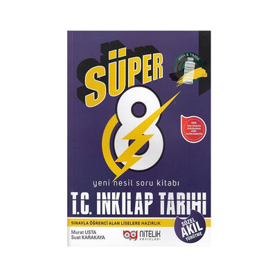 Nitelik Yayınları 8. Sınıf Süper T. C. İnkılap Tarihi ve Atatürkçülük Soru Kitabı - 1