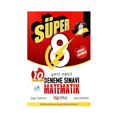 Nitelik Yayınları 8. Sınıf Matematik Süper Deneme Sınavı - 1