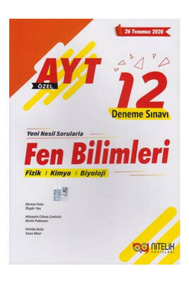 Nitelik Yayınları AYT Fen Bilimleri Özel 12 Deneme Sınavı - 1