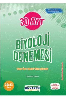 Okyanus Yayınları AYT Biyoloji 30 Deneme - 1