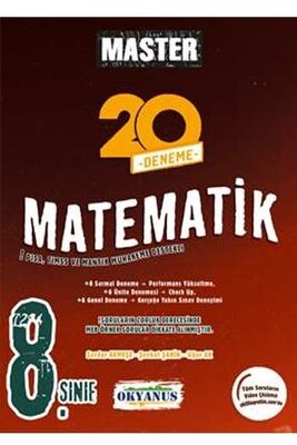 ​Okyanus Yayınları 8. Sınıf Master Matematik 20 Deneme - 1